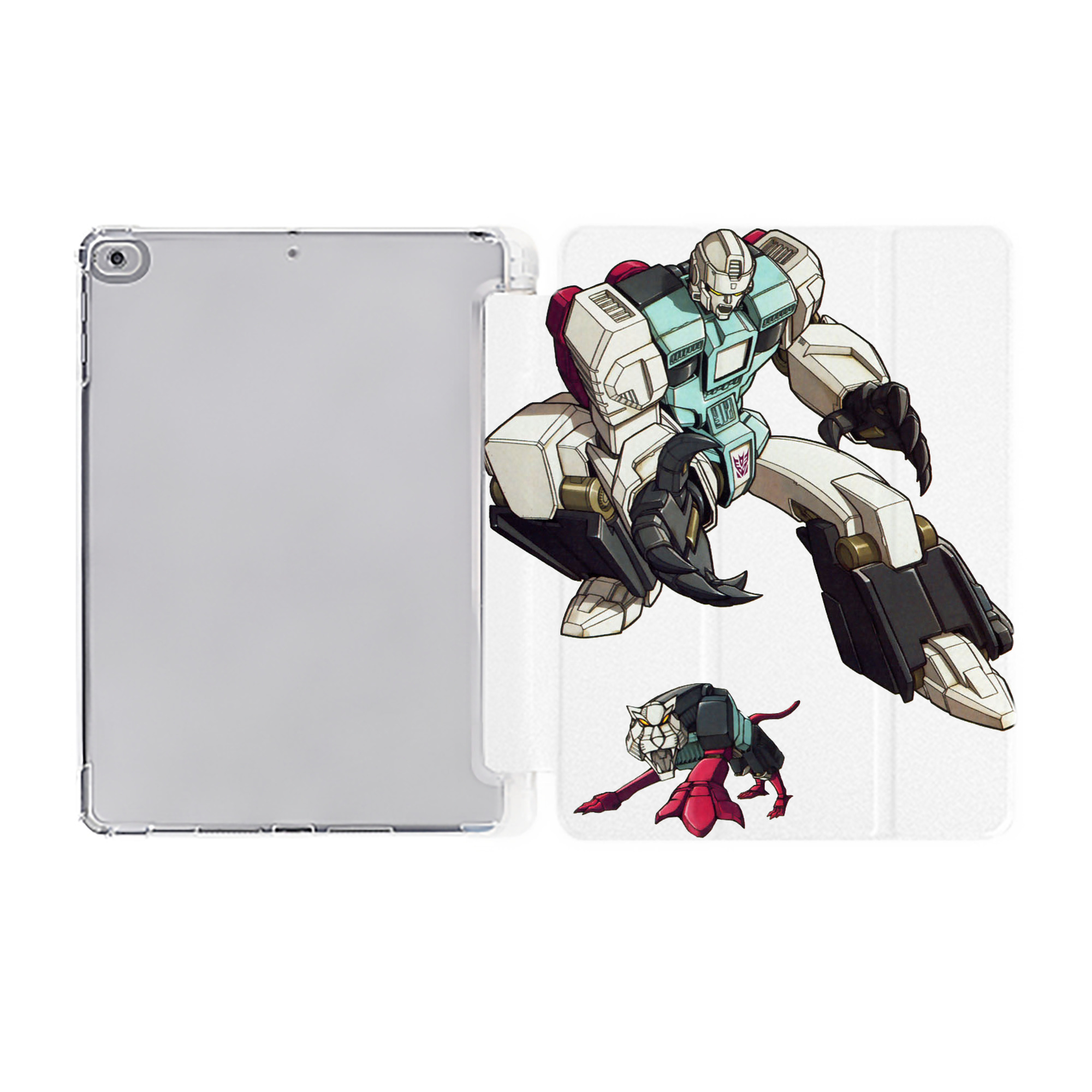 （画像用）  IPad ケース ペン収納付き 三つ折りスタンド PUレザー×シリコン 対応機種9.5/10.5/10.9インチ